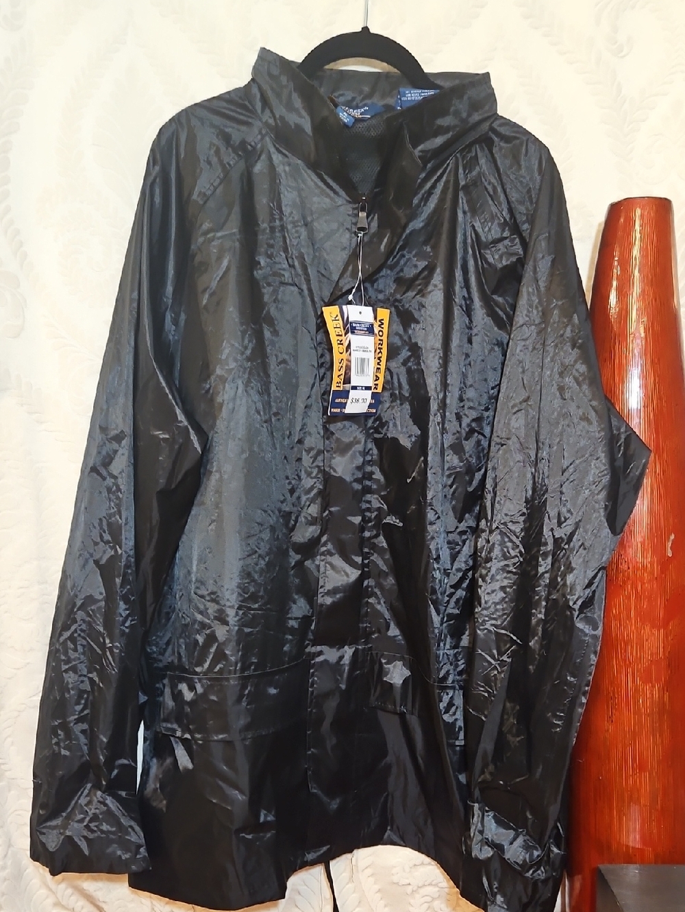 Black Lightweight Hooded Rain Jacket - Bass Creek